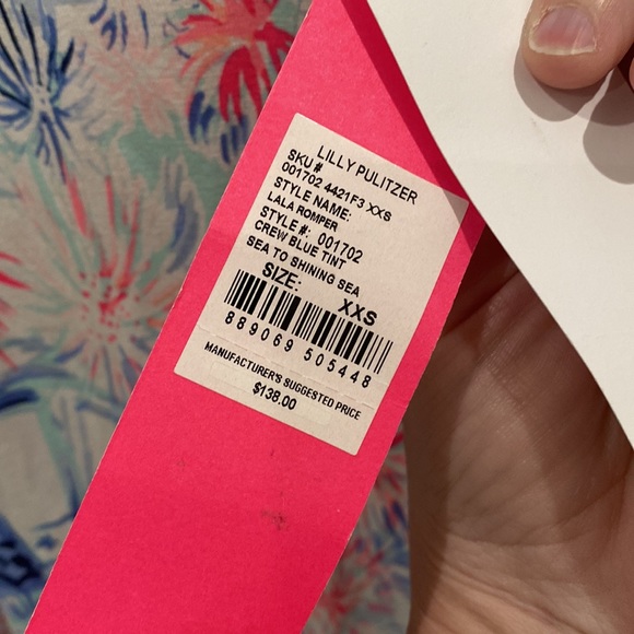 New Lilly Pulitzer One Piece Women’s Sleeveless Romper Size XXS with Pockets - Picture 7 of 17